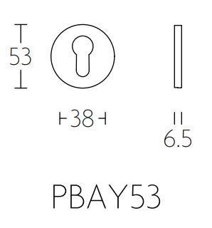 Cilinderplaatje ARC PBAY53 PVD Mat Zwart