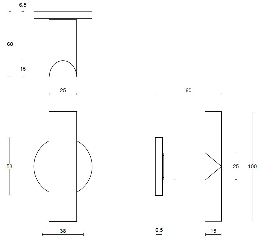 Voordeurknop Vast PIET BOON ARC PBA200VA PVD Mat Zwart