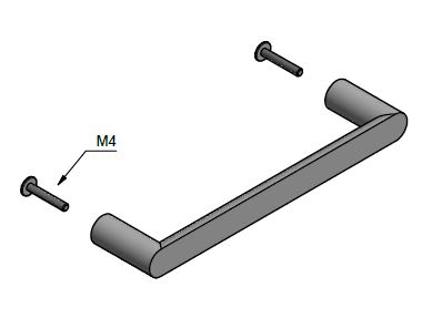 Meubelgreep PIET BOON ARC PBA16/160 mm Mat RVS