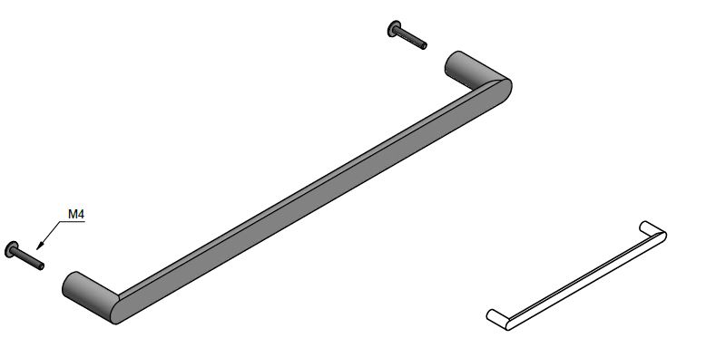 Meubelgreep PIET BOON ARC PBA16/320 mm PVD Mat Zwart