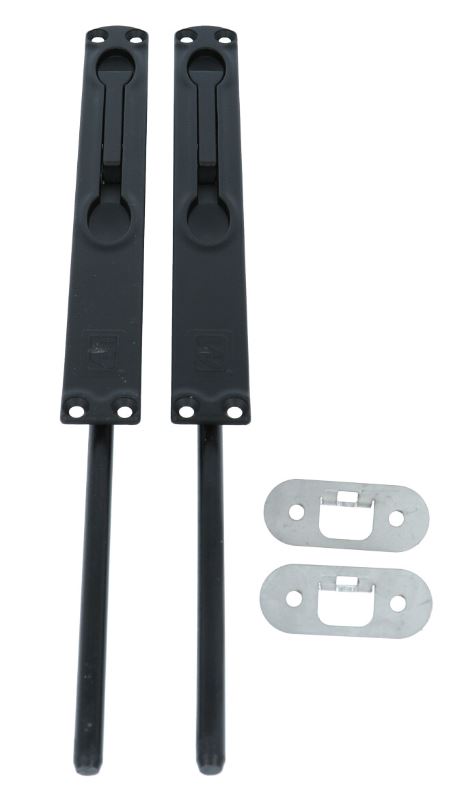 Set van 2 Kantschuiven 202 mm Zwart