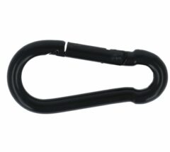 Karabijnhaak C-DIN 5299 Staal zwart gelakt 50 mm
