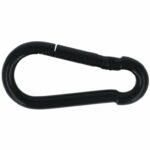 Karabijnhaak C-DIN 5299 Staal zwart gelakt 70 mm