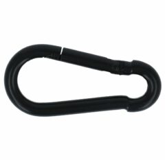 Karabijnhaak C-DIN 5299 Staal zwart gelakt 70 mm