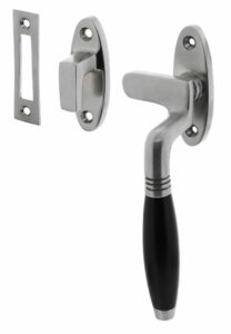 Raamsluiting Ton rechts chroom mat/ebbenhout