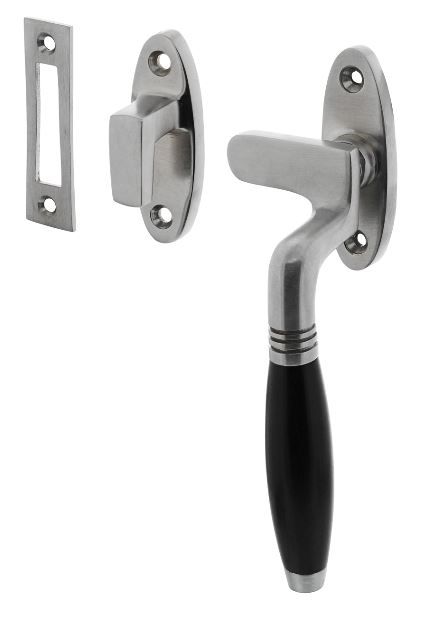 Raamsluiting Ton rechts chroom mat/ebbenhout