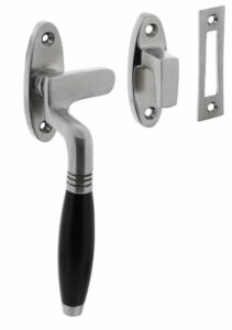 Raamsluiting Ton links chroom mat/ebbenhout