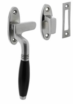 Raamsluiting Ton links chroom mat/ebbenhout