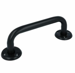 Deurgreep Met ronde rozetten Zwart 200 mm