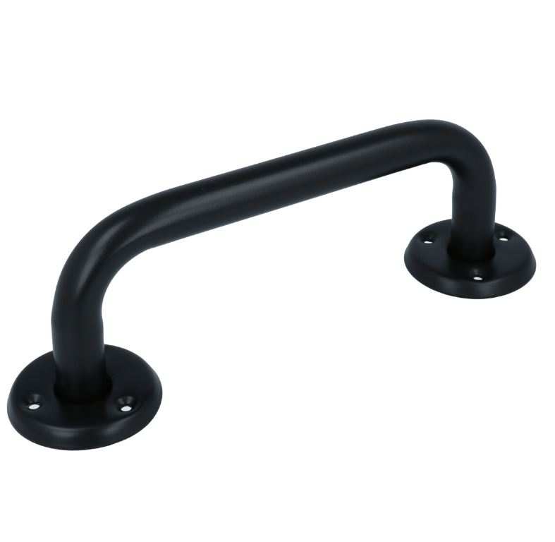 Deurgreep Met ronde rozetten Zwart 200 mm