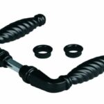 Deurkruk Zwart met Mini Rozetten