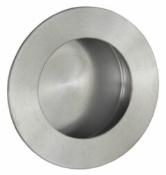 Schuifdeurkom rond 65 mm RVS