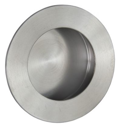 Schuifdeurkom rond 65 mm RVS