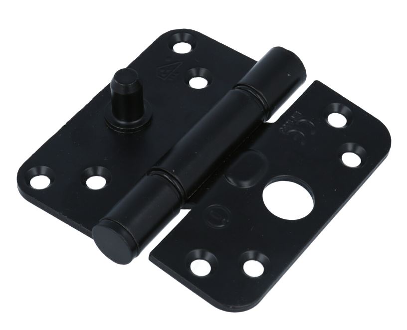 Intersteel SKG3 Glijlagerscharnier Ronde hoek 89x89 mm Links Zwart