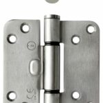 Glijlagerscharnier Ronde hoek 89x89 mm RVS