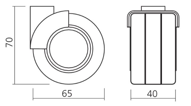 Meubelwiel Dubbel Zacht Loopvlak Zwart Met plaat