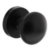 Knop vast op ronde rozet mat zwart