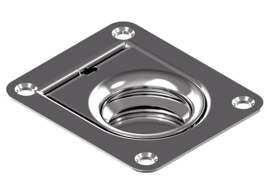 Luikring Rechthoekig 65X55 mm RVS A4