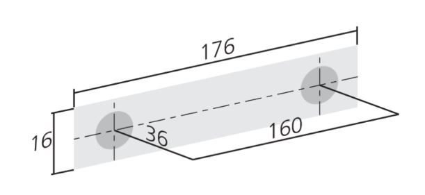 Meubelgreep Scope Zwart 160 mm