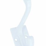 Kapstokhaak Met Achterplaat IJzer Wit