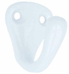 Kapstokhaakje ijzer Wit