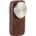 Knop tong Leder Donkerbruin 20x40 mm