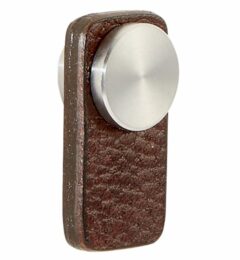 Knop tong Leder Donkerbruin 20x40 mm