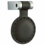 Knop Leder Rond Donkerbruin 16 mm