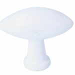 Knop ovaal, wit gelakt 35 x 14 mm