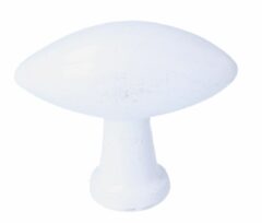 Knop ovaal, wit gelakt 35 x 14 mm