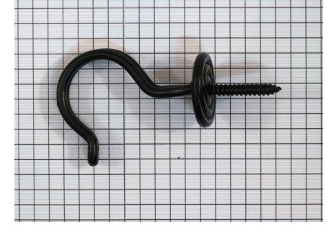 Kapstokhaak draadmodel ijzer zwart 48 mm