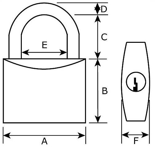 Hangslot DX PRO-line HSPRO 50 C BE Zwart SKG*®