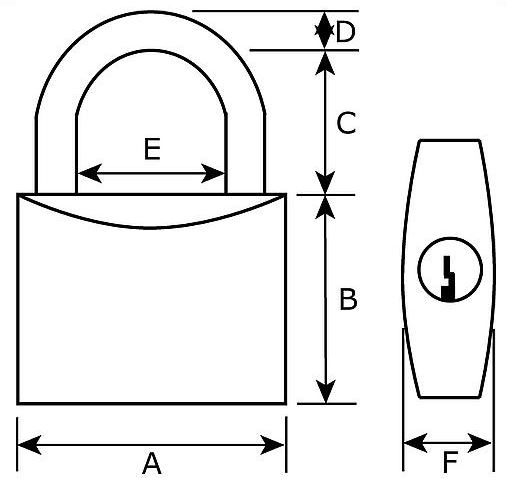 Hangslot DX PRO-line HSPRO 70 C BE Zwart SKG**®