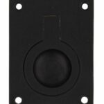 Luikring recht 41mm x 31mm zwart