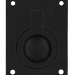 Luikring recht 65mm x 49mm zwart