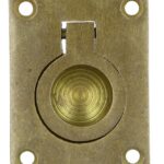 Luikring recht 41mm x 31mm messing getrommeld