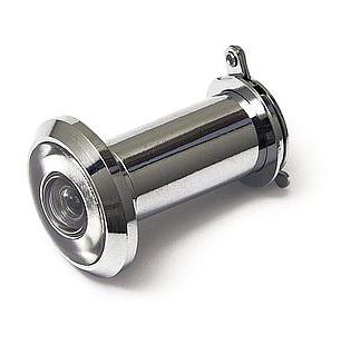 Deurspion messing verchroomd 200°