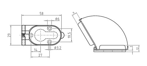 Mauer Cilinder afdekrozet 12 mm Mat RVS