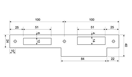 Mauer Sluitplaat 432 RVS Din Rechts