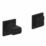 WC-sluiting 8mm zelfklevend platte vierkante rozetten 30x30mm RVS zwart