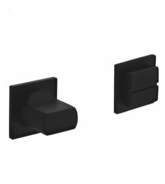 WC-sluiting 8mm zelfklevend platte vierkante rozetten 30x30mm RVS zwart