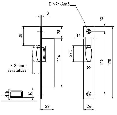 Mauer Rolslot 2185 Ls/Rs Verzinkt