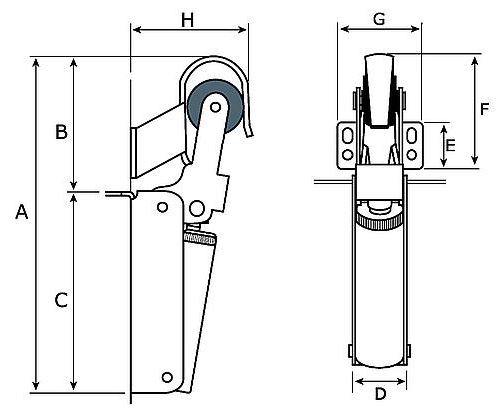 Deuropvanger zwaarte 2 instelbare sluitsnelheid zwart