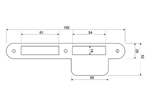 Mauer Sluitplaat 538 RVS Din Links