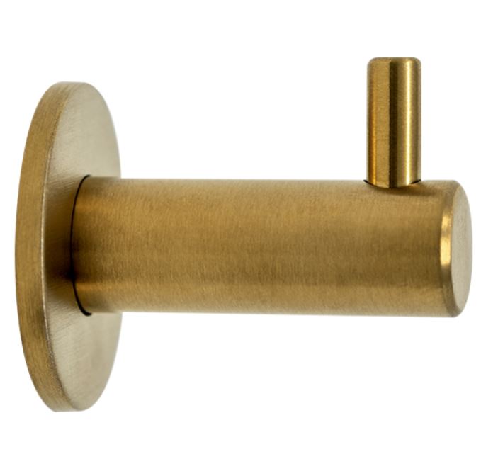 Kapstokhaak Rond RVS Mat Goud