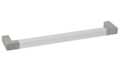 Greep SQUARE Nikkel/Wit 192 mm