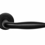 Deurkruk Sigaar op Rozet RVS/Zwart