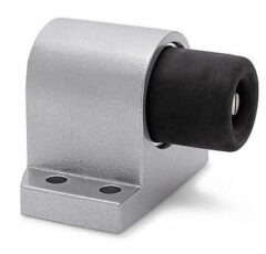 Deurstopper vloermodel geveerde stootbuffer Robusto zilver