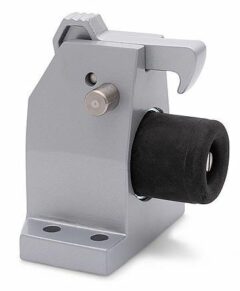 Deurvastzetter vloermodel incl. opvanghaak & geveerde stootbuffer Robusto zilver