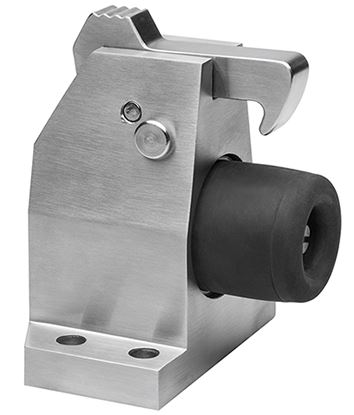 Deurvastzetter vloermodel incl. opvanghaak & geveerde stootbuffer Robusto rvs